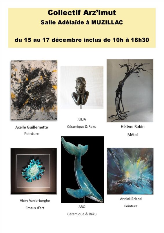 Exposition d'Art avec le Collectif Arz'imut à Muzillac pour Noël