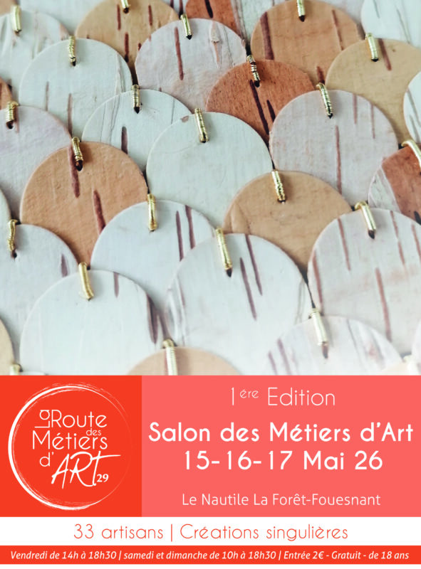 Salon des métiers d'art du 15 au 17 mai 2026 à la Forêt Fouesnant. Vicky Vanlerberghe Émaux d'Art